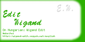 edit wigand business card